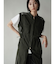 メッシュ×ツイル切替ロングジレ