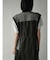メッシュ×ツイル切替ロングジレ