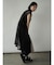 メッシュ×ツイル切替ロングジレ