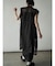 メッシュ×ツイル切替ロングジレ