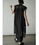メッシュ×ツイル切替ロングジレ