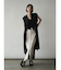 メッシュ×ツイル切替ロングジレ