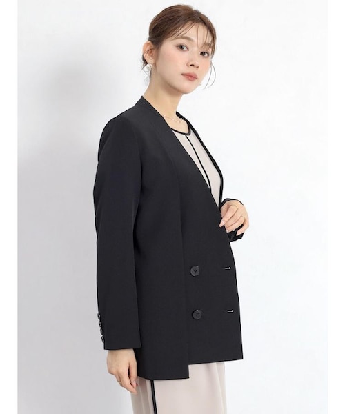 ダブルフロント2wayノーカラージャケット｜メドックの通販｜&mall