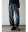 ナイロンドッキングラインデニムパンツ（navy）