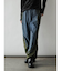 ナイロンドッキングラインデニムパンツ（navy）