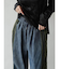ナイロンドッキングラインデニムパンツ（navy）