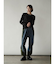 ナイロンドッキングラインデニムパンツ（navy）