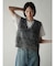 ロングシャギークロップドベスト