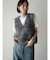 ロングシャギークロップドベスト