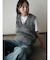 ロングシャギークロップドベスト