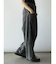 コットンセルロースブラックデニムタックパンツ