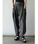 コットンセルロースブラックデニムタックパンツ