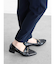 グログランリボンネイビーテーパードパンツ