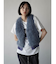 ファードッキングニットベスト(blue,charcoal gray,light gray)