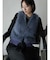 ファードッキングニットベスト(blue,charcoal gray,light gray)