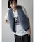 ファードッキングニットベスト(blue,charcoal gray,light gray)
