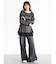 ラメメッシュサイドシャーリングシャツ