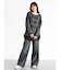 ラメメッシュサイドシャーリングシャツ