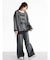 ラメメッシュサイドシャーリングシャツ