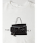 バッグロゴプリントロングスリーブTシャツ