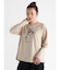 レディモチーフ刺繍長袖Tシャツ
