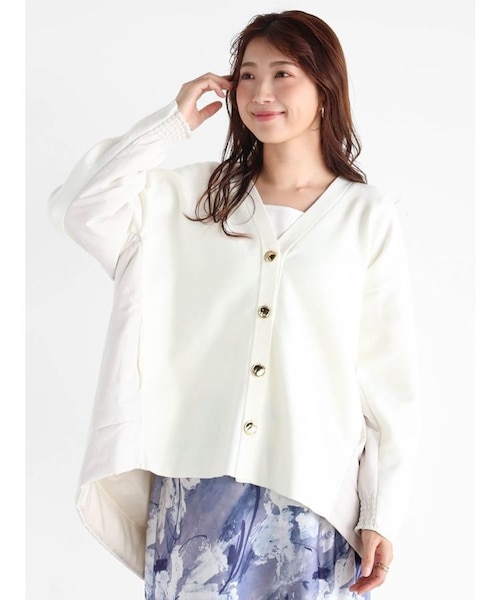 異素材ドッキングニットジャケット｜メドックの通販｜&mall（アンド