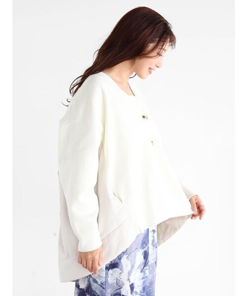 異素材ドッキングニットジャケット｜メドックの通販｜&mall（アンド