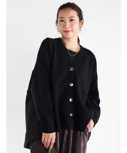 異素材ドッキングニットジャケット｜メドックの通販｜&mall（アンド