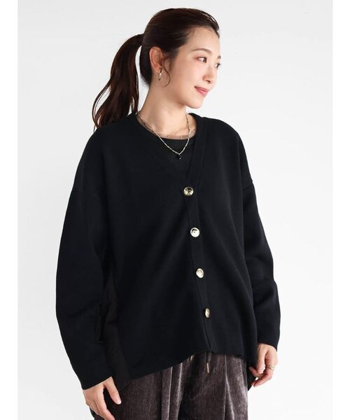 異素材ドッキングニットジャケット｜メドックの通販｜&mall（アンド