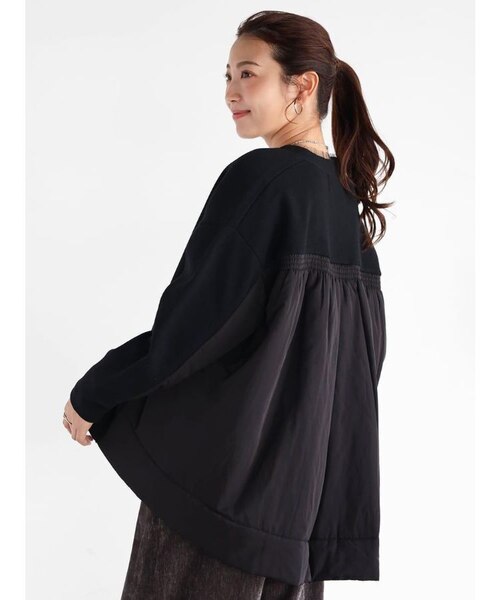 異素材ドッキングニットジャケット｜メドックの通販｜&mall（アンド