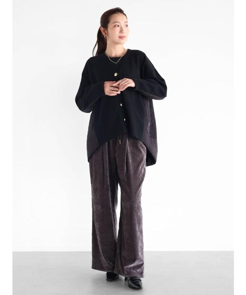 異素材ドッキングニットジャケット｜メドックの通販｜&mall（アンド