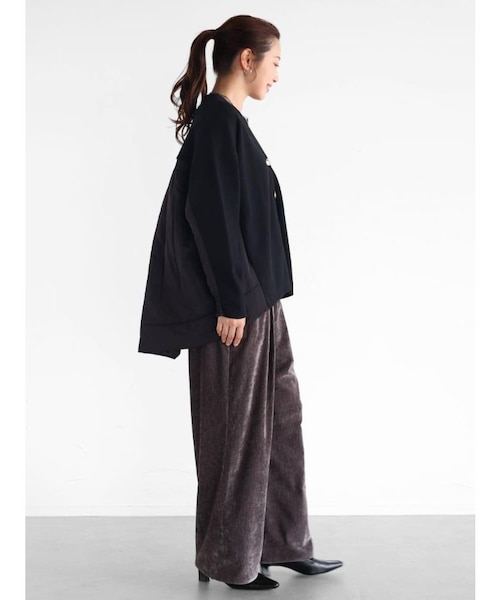 異素材ドッキングニットジャケット｜メドックの通販｜&mall（アンド