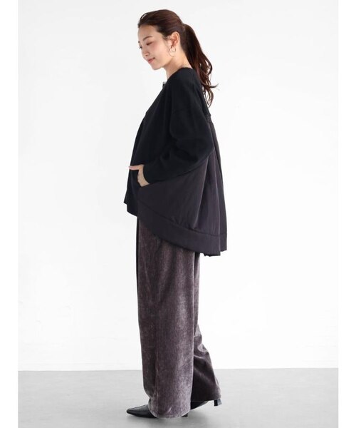 異素材ドッキングニットジャケット｜メドックの通販｜&mall（アンド