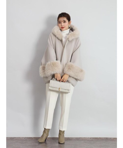 エコファーポンチョアウター｜メドックの通販｜&mall（アンドモール