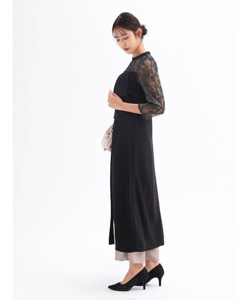 パンツレイヤードスリットドレス パンツレイヤードスリットドレス｜メドックの通販｜&mall（アンド