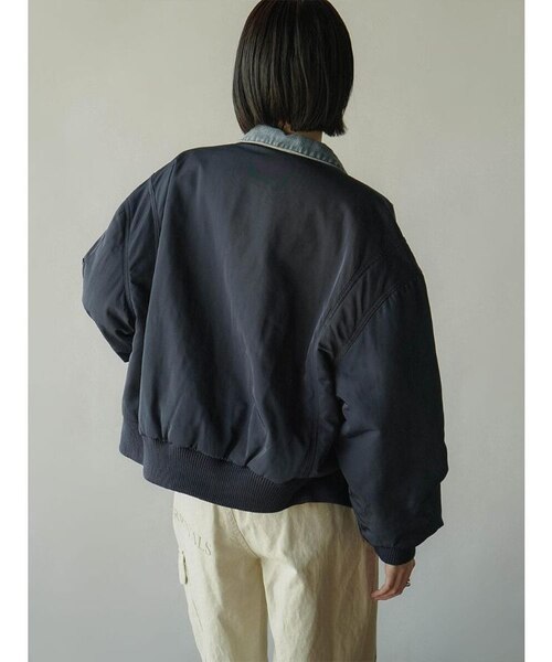 デニム✕ma1ドッキング JK sacai ドッキング デニムジャケット ma-1