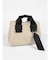 ボアミニマルトートバッグ(ivory/charcoal gray)