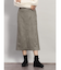 フェイクスエード×リブIラインスカート
