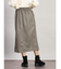 フェイクスエード×リブIラインスカート