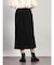 フェイクスエード×リブIラインスカート