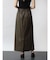 レザータッチウエストタックナロースカート