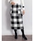 ブロックチェックタイトスカート