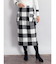 ブロックチェックタイトスカート