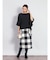ブロックチェックタイトスカート
