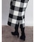ブロックチェックタイトスカート