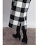 ブロックチェックタイトスカート
