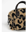 レオパードボアミニボストンバッグ