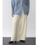 圧縮ウールジョーゼットワイドパンツ