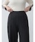 圧縮ウールジョーゼットワイドパンツ