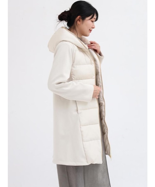 フェイクファーフードロングコート｜メドックの通販｜&mall（アンド